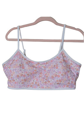Women's Joy Lab Target Floral Bralette 2X White Pink Floral